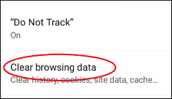 Press Clear Browsing Data